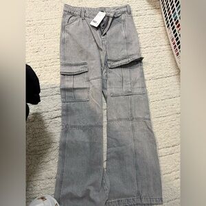 Brand New H&M Gray Cargo Pants